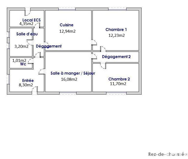 Maison - 75 m² - 4 pièces