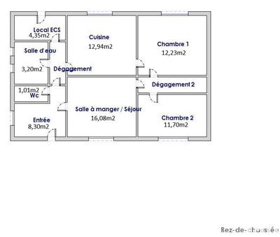 Maison - 75 m² - 4 pièces