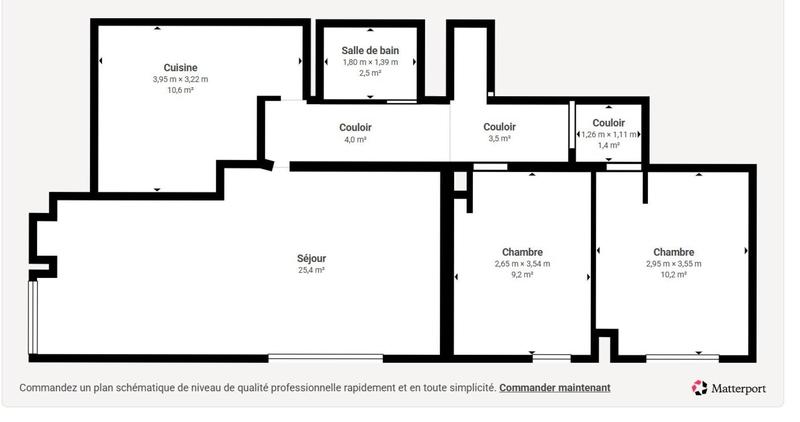 Appartement - 74 m² - 3 pièces