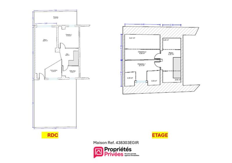 Maison - 75 m² - 5 pièces