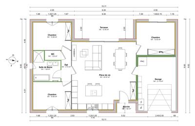 Maison - 95 m² - 5 pièces