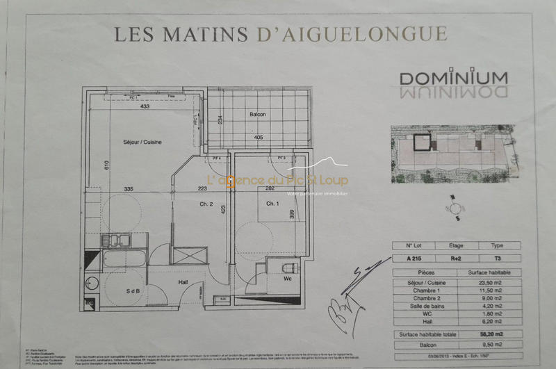 Appartement - 58 m² - 3 pièces