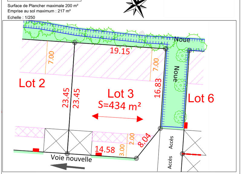 Terrain de lotissements - 434 m²