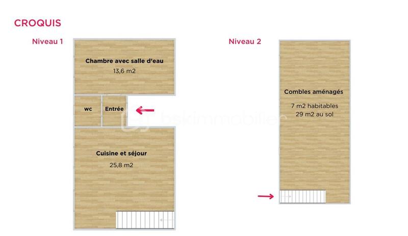 Duplex - 50 m² - 3 pièces