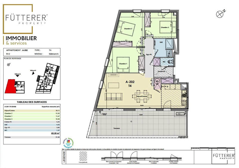 Appartement - 39 m² - 2 pièces