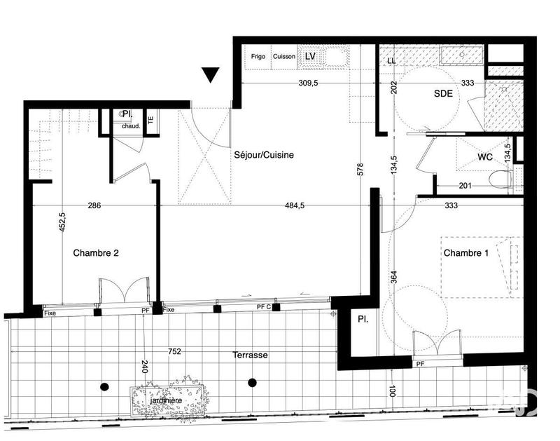 Appartement - 61 m² - 3 pièces