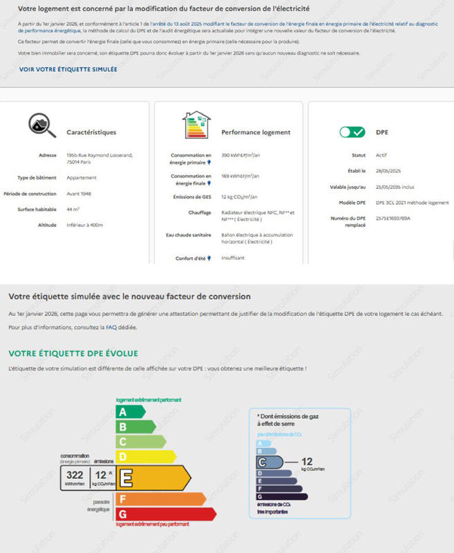 Appartement - 44 m² - 2 pièces