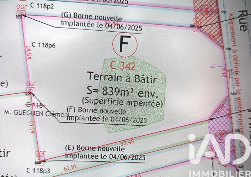 Terrain - 839 m²