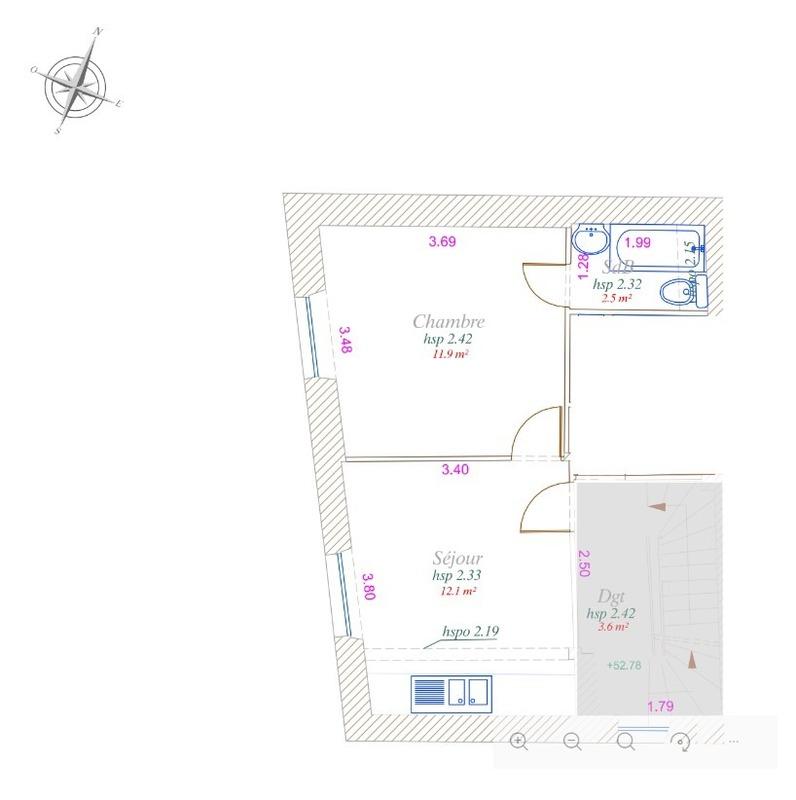 Appartement - 27 m² - 2 pièces