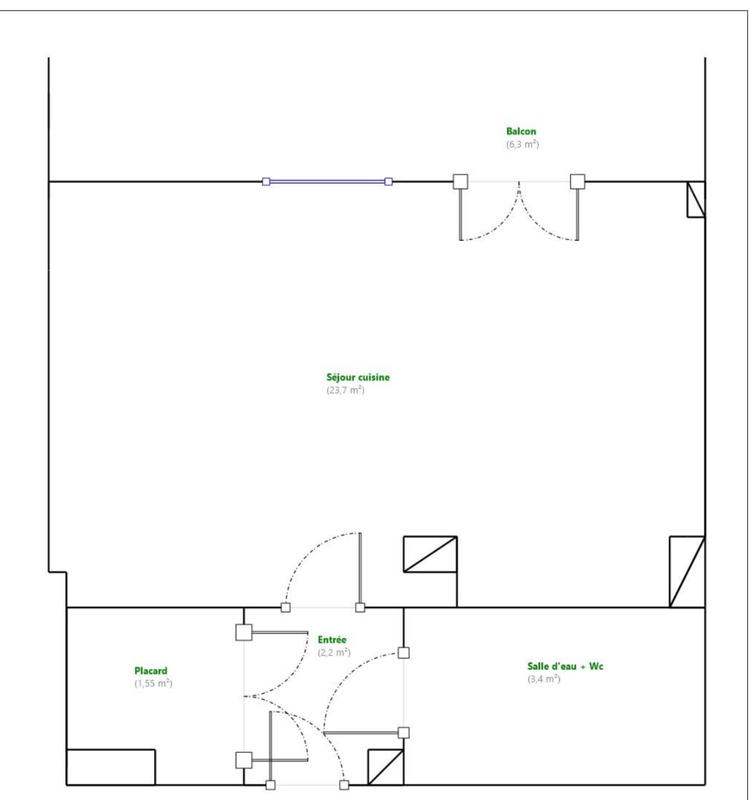 Appartement - 31 m² - 1 pièce