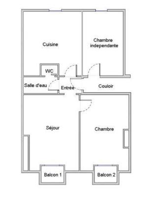 Appartement - 42 m² - 3 pièces