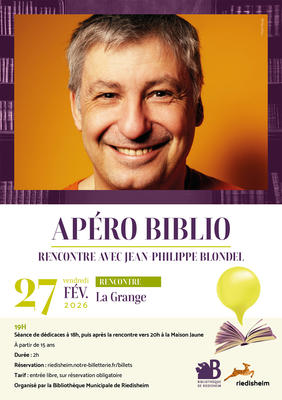 Apéro Biblio avec Jean-Philippe Blondel