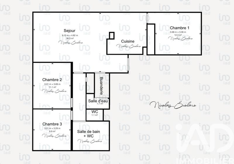 Appartement - 91 m² - 4 pièces