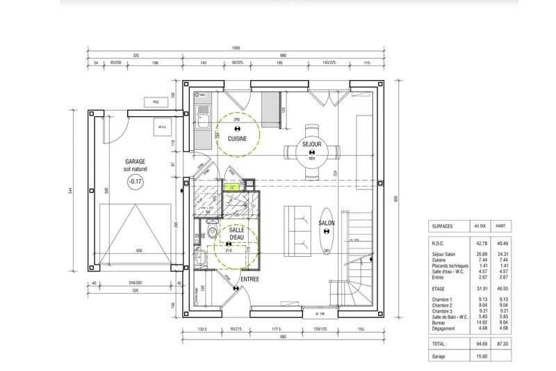 Maison - 87 m² - 6 pièces