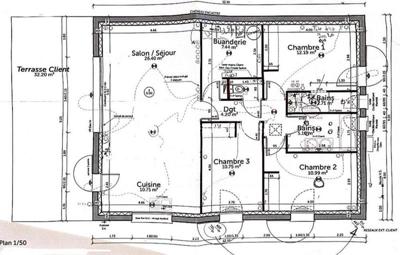 Maison - 90 m² - 4 pièces