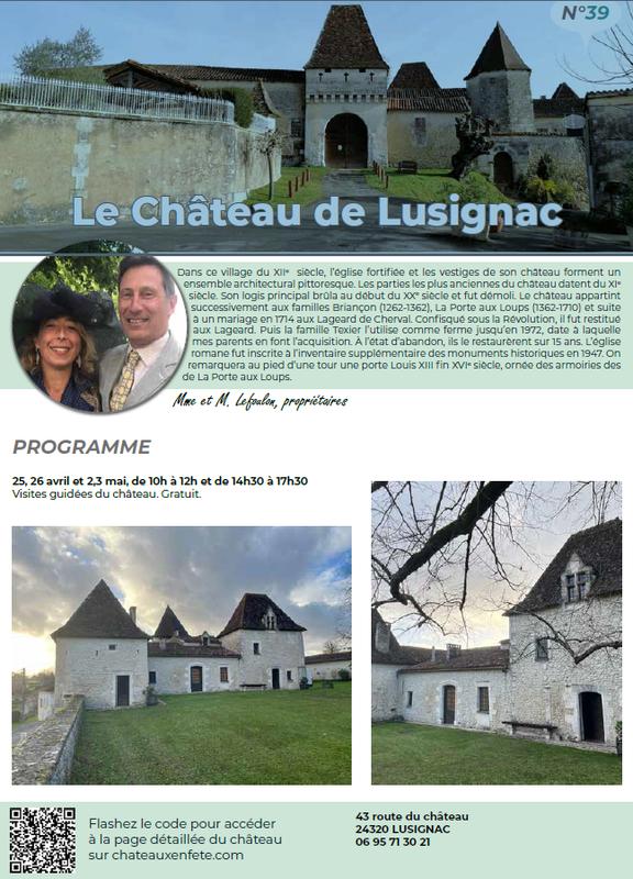 Châteaux en Fête - Château de Lusignac