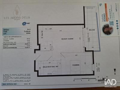 Appartement - 44 m² - 2 pièces