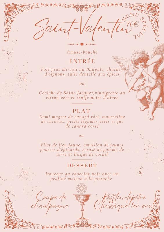 Restaurant le Prieuré : Repas de la Saint Valentin