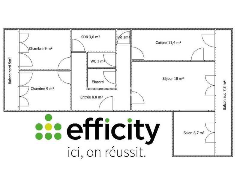 Appartement - 71 m² - 4 pièces