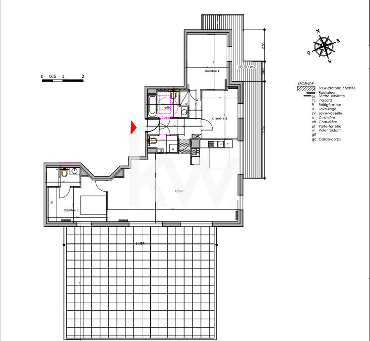 Appartement - 103 m² - 5 pièces