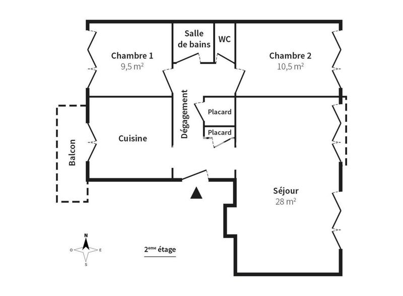 Appartement - 70 m² - 3 pièces