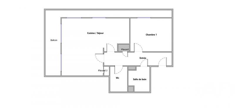 Appartement - 55 m² - 2 pièces