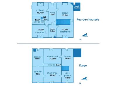 Maison - 145 m² - 8 pièces