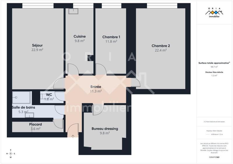 Appartement - 97 m² - 4 pièces