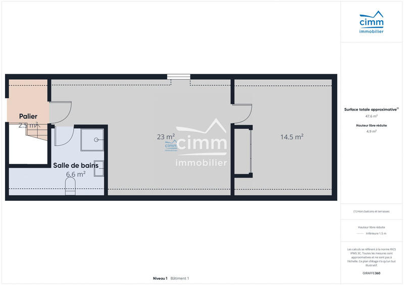 Appartement - 34 m² - 2 pièces