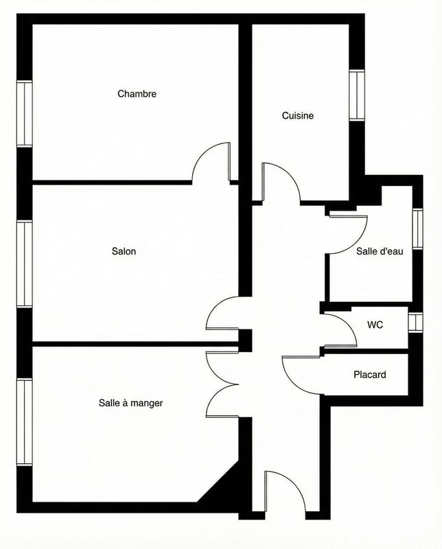 Appartement - 56 m² - 3 pièces