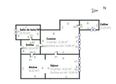 Appartement - 36 m² - 2 pièces