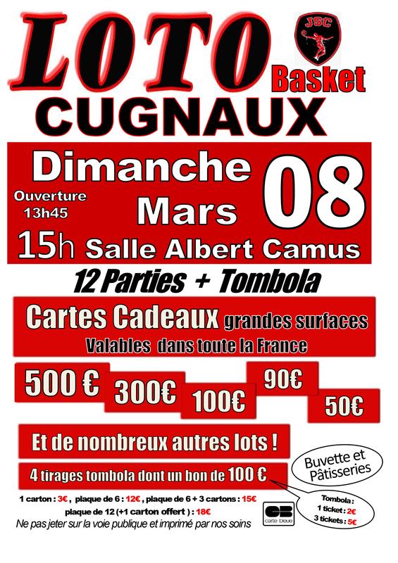 Grand Loto de la Js Cugnaux Basket