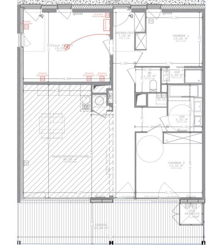 Appartement - 100 m² - 4 pièces