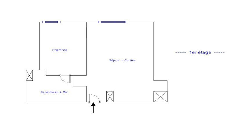Appartement - 45 m² - 2 pièces