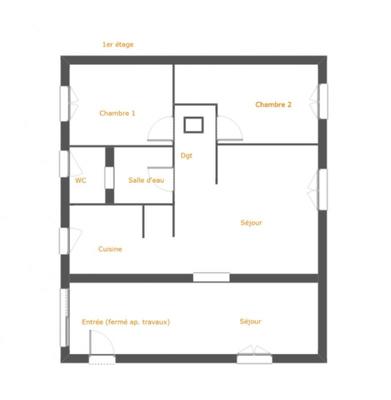 Appartement - 65 m² - 3 pièces