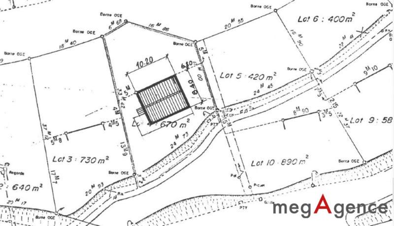 Terrain constructible - 670 m²