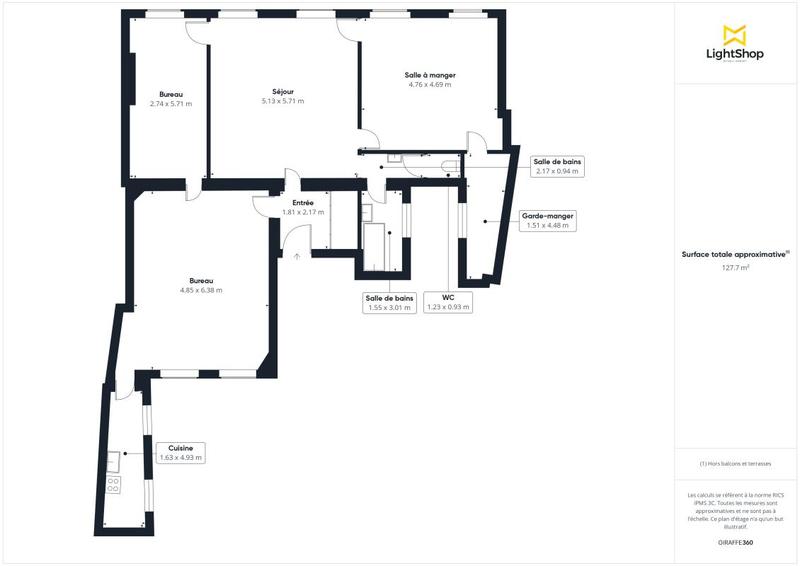 Appartement - 126 m² - 4 pièces