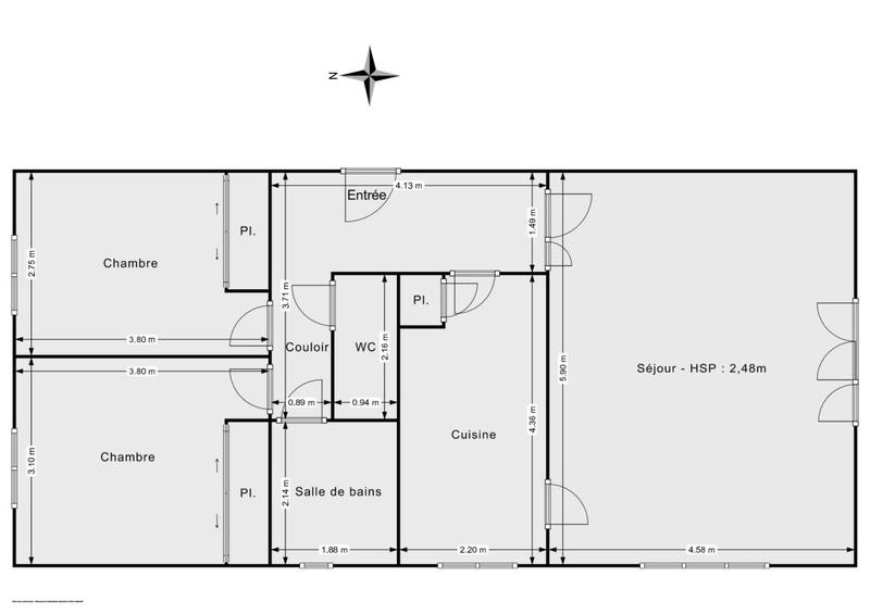 Appartement - 71 m² - 3 pièces