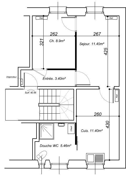 Appartement - 41 m² - 2 pièces