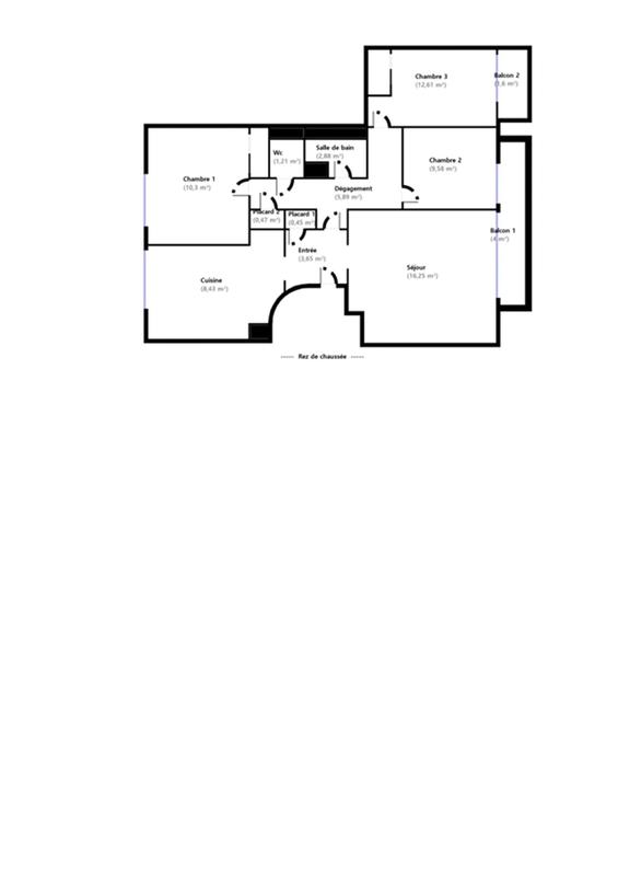 Appartement - 72 m² - 4 pièces