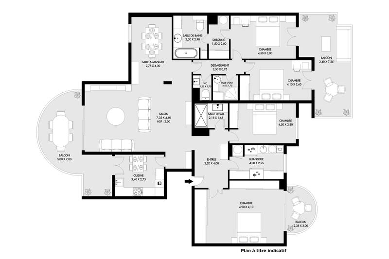 Appartement - 144 m² - 6 pièces