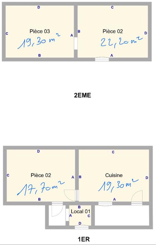 Maison de village - 78 m² - 4 pièces