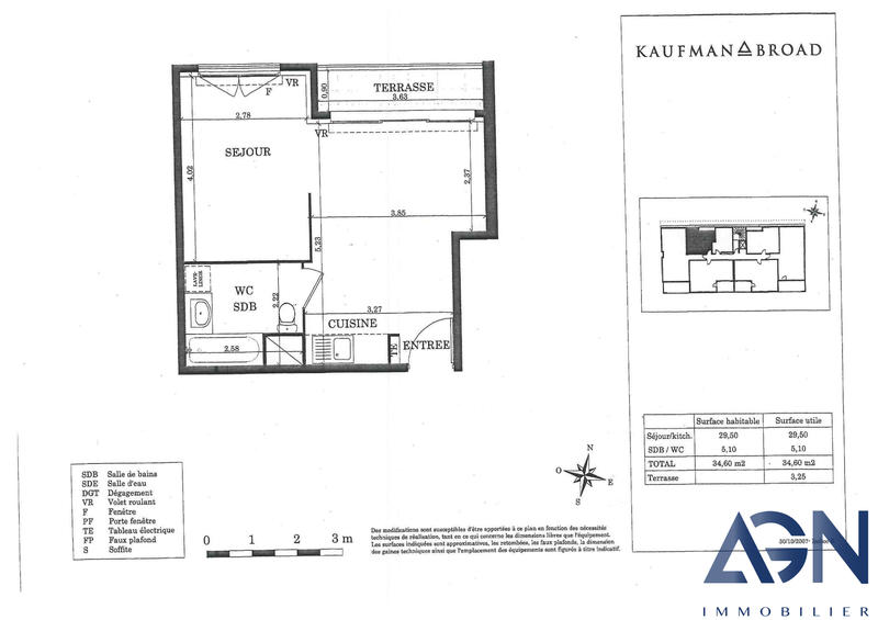 Appartement - 35 m² - 1 pièce