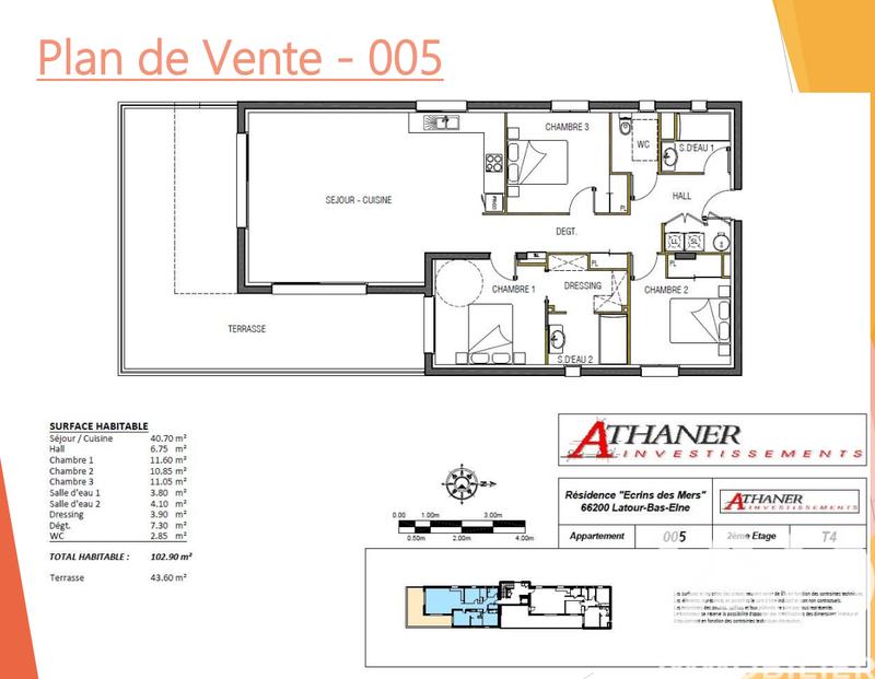 Appartement - 103 m² - 4 pièces