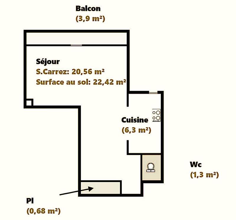 Duplex - 60 m² - 3 pièces