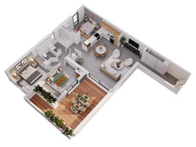 Appartement - 90 m² - 4 pièces