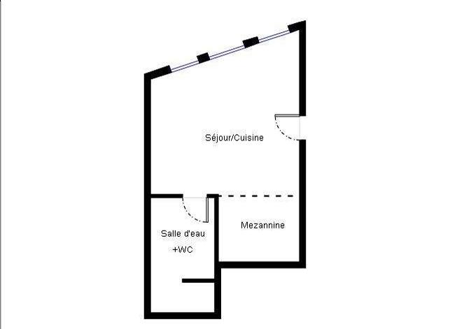 Studio - 20 m² - 1 pièce