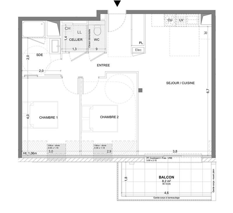 Appartement - 64 m² - 3 pièces