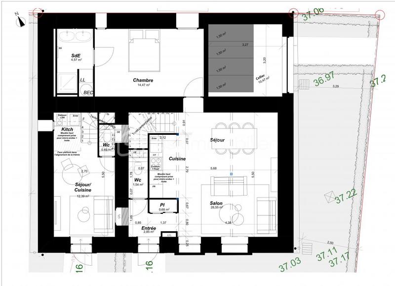 Immeuble - 97 m² - 5 pièces