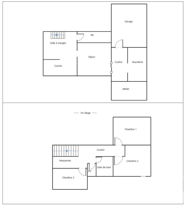 Maison de ville - 90 m² - 5 pièces